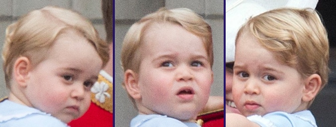Prince George Trooping Colour 2015 Facial Expressions
