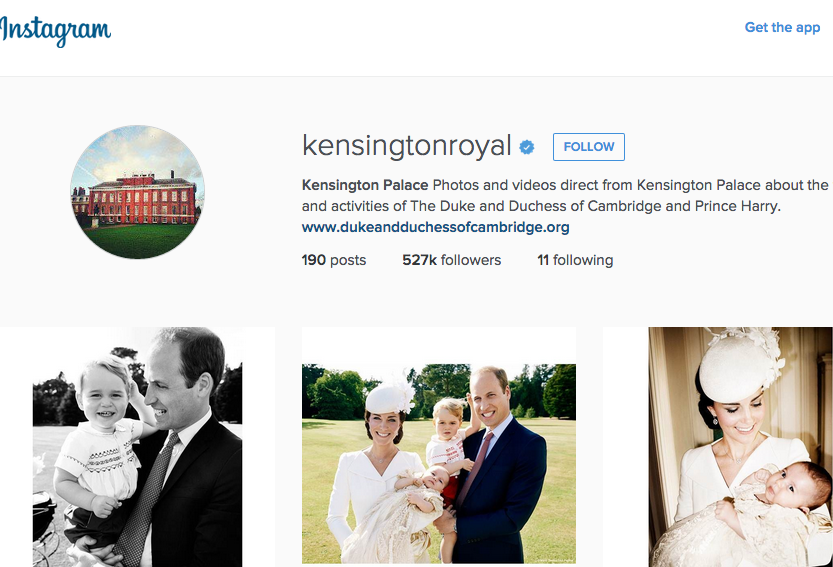 Kensington Palace Instagram