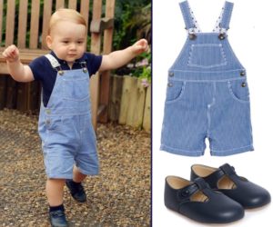 George 1st Birthday Navy White Oshkosh Petit Bateau Overalls Dungaree Navy Shirt Early Days Alex Prewalker