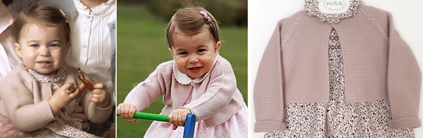 Charlotte First Birthday Pink Ensemble M and H Tiendas Cardigan Product and On Charlotte Pix May 1 2016
