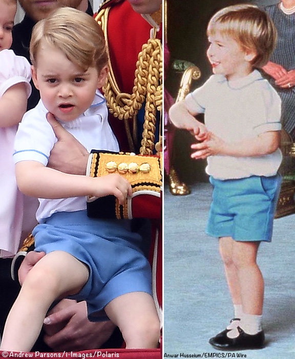 George 2016 Trooping Colour wearing William 1984 Harry Christening Outfit Polaris PA Wire June 11 2016