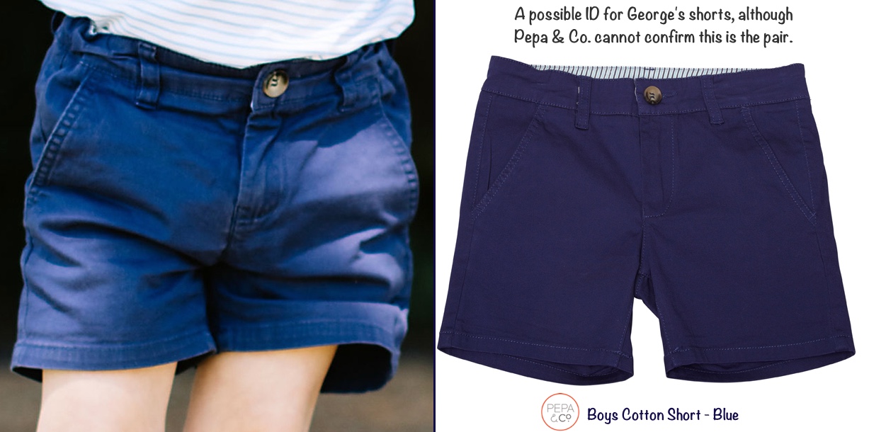 George Shorts 3rd Birthday Photos Side by Side Pepa Company Boys Cotton Short Blue July 25 2016