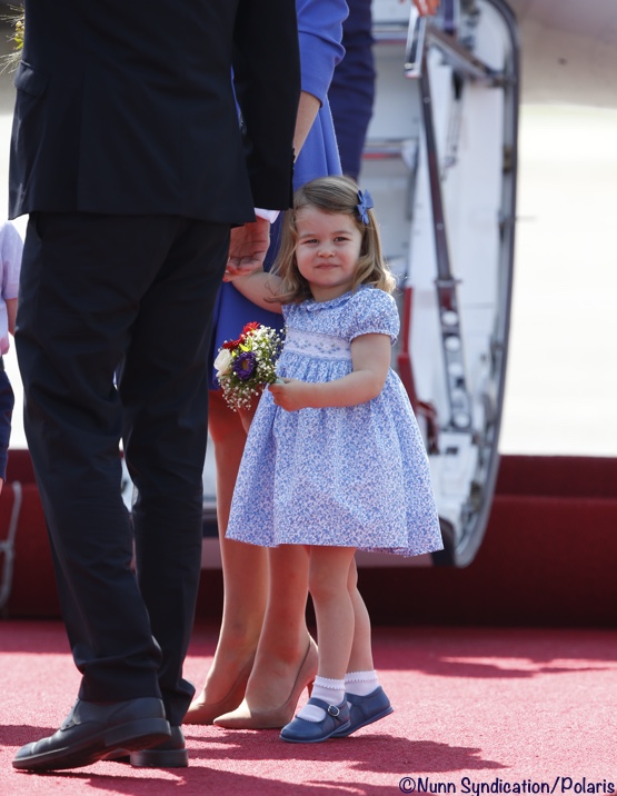 Princess Charlotte Royal Tour Blue Dress Pictures