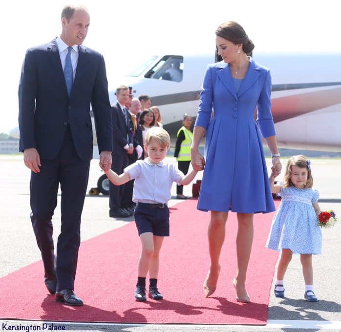 Princess Charlotte Germany Airport Tour Prince George Kate Middleton royal tour